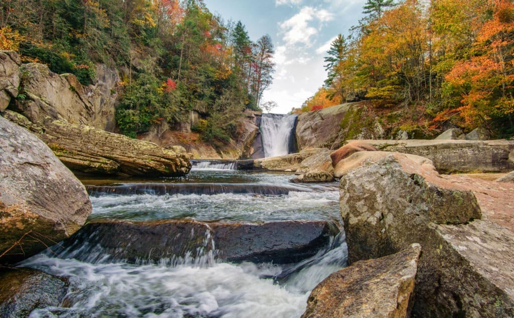 Autumn at Elk Falls River North Carolina