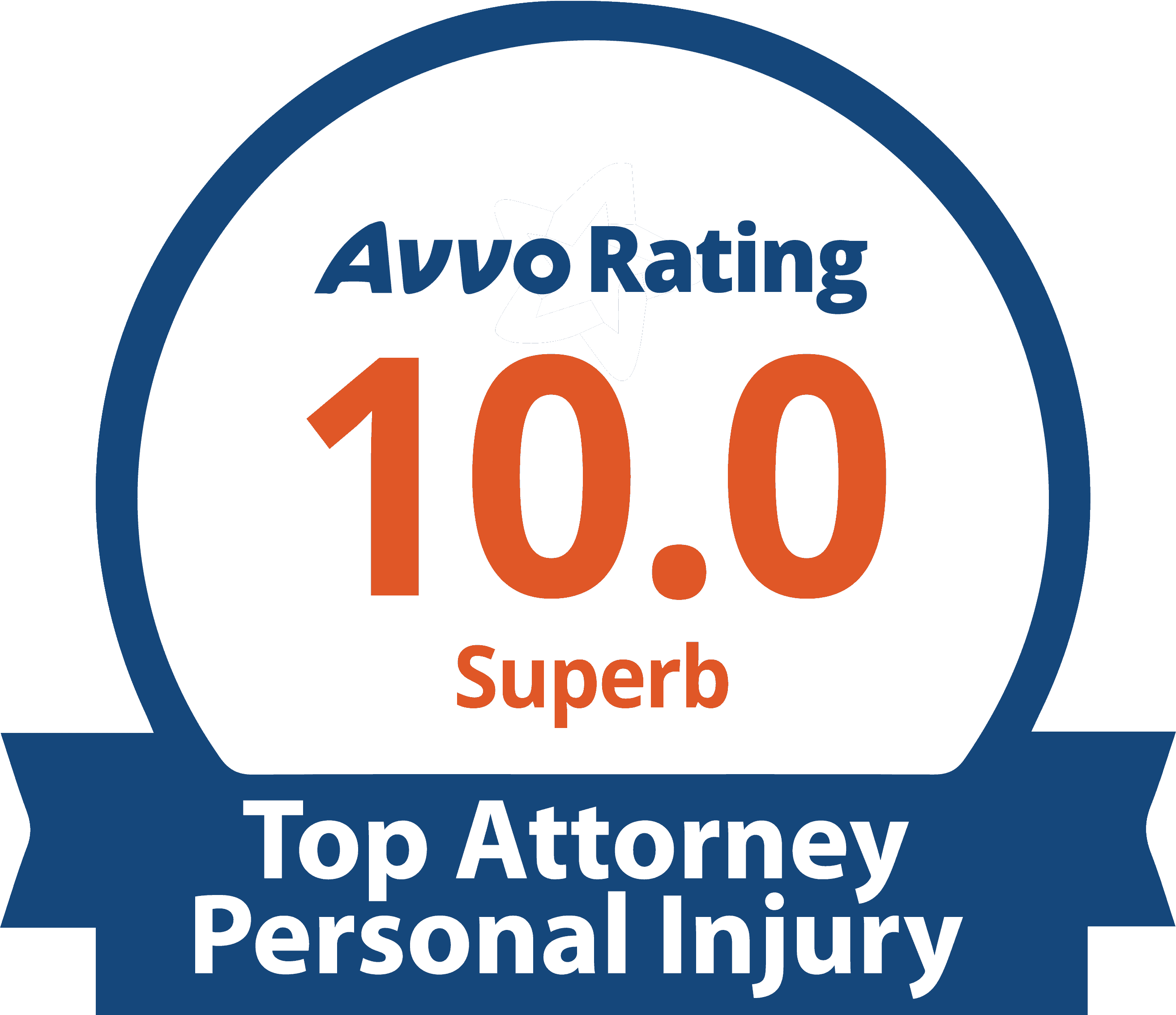 Avvo Rating 10 superb Top Attorney Personal Injury Logo