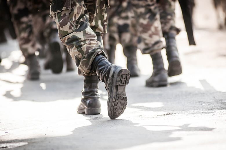 soldiers walking